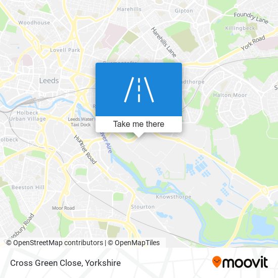 Cross Green Close map