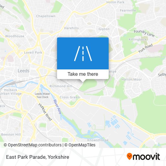East Park Parade map