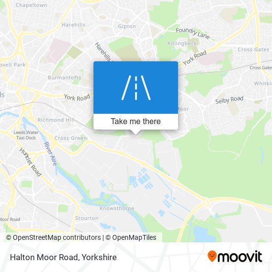 Halton Moor Road map