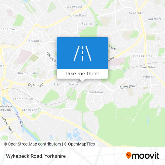 Wykebeck Road map