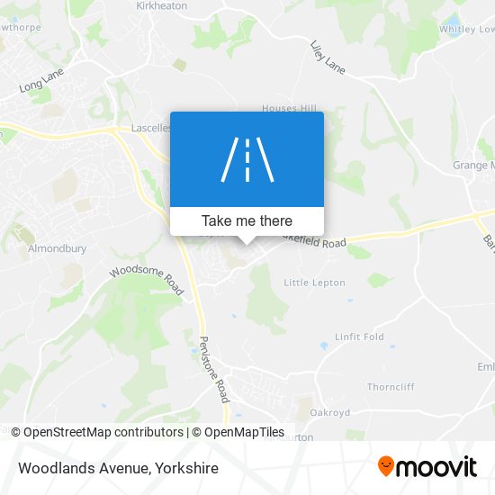 Woodlands Avenue map