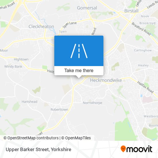 Upper Barker Street map