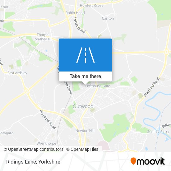 Ridings Lane map