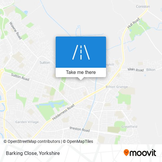 Barking Close map