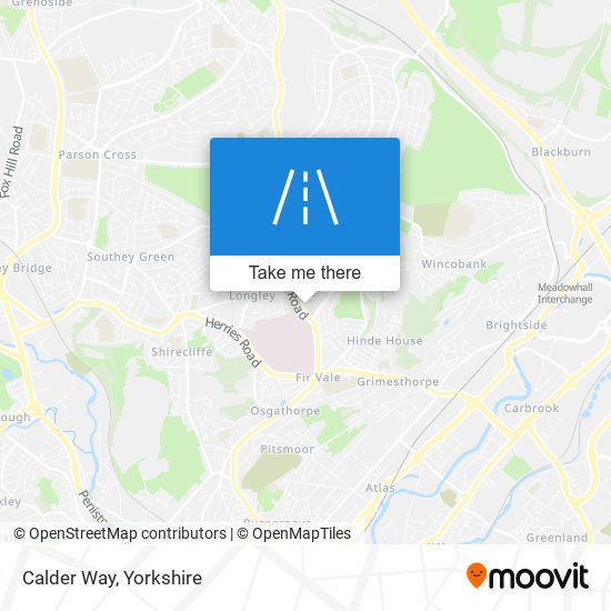 Calder Way map