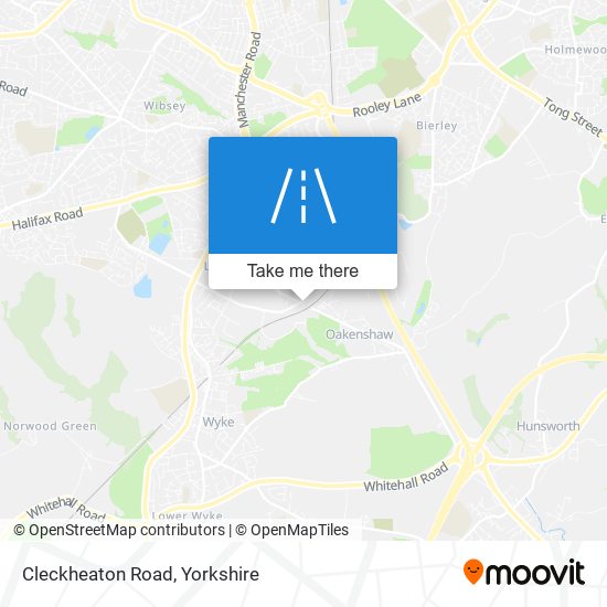 Cleckheaton Road map