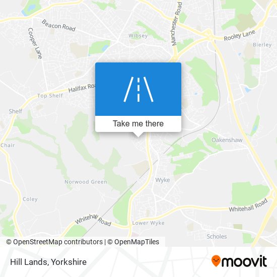 Hill Lands map