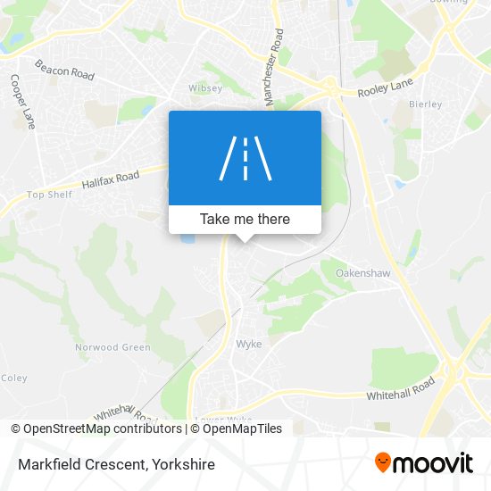 Markfield Crescent map