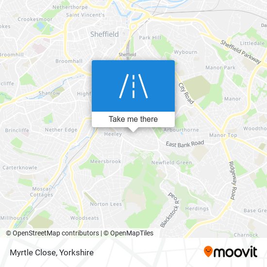 Myrtle Close map