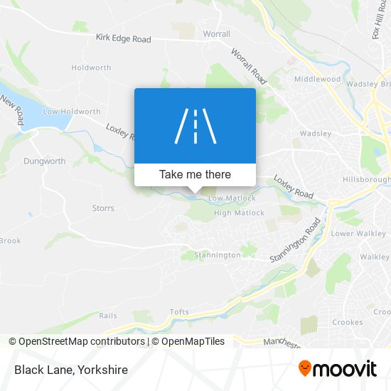 Black Lane map
