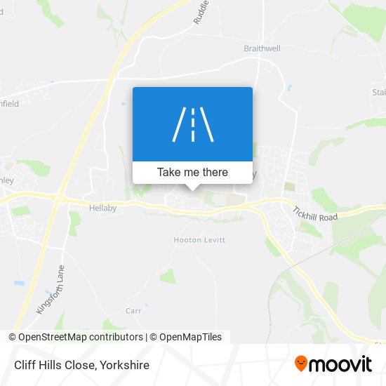 Cliff Hills Close map