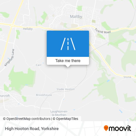 High Hooton Road map