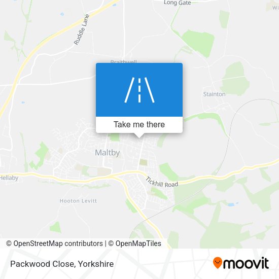 Packwood Close map