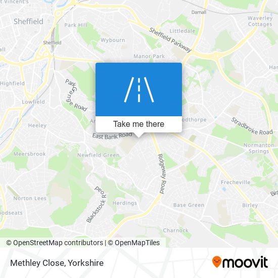 Methley Close map