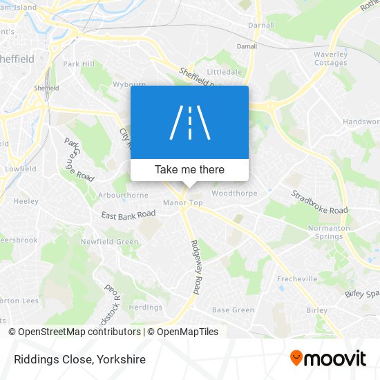 Riddings Close map