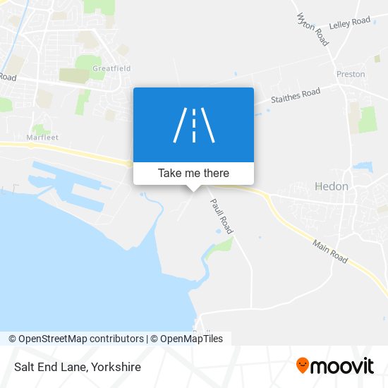 Salt End Lane map