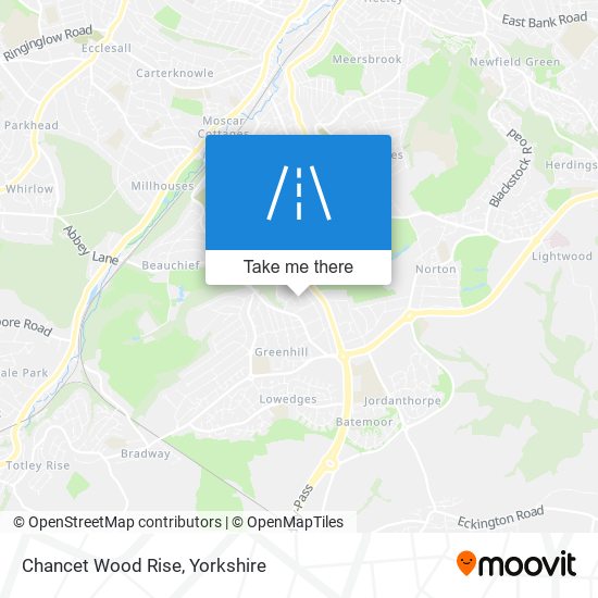 Chancet Wood Rise map