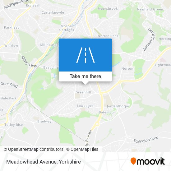 Meadowhead Avenue map