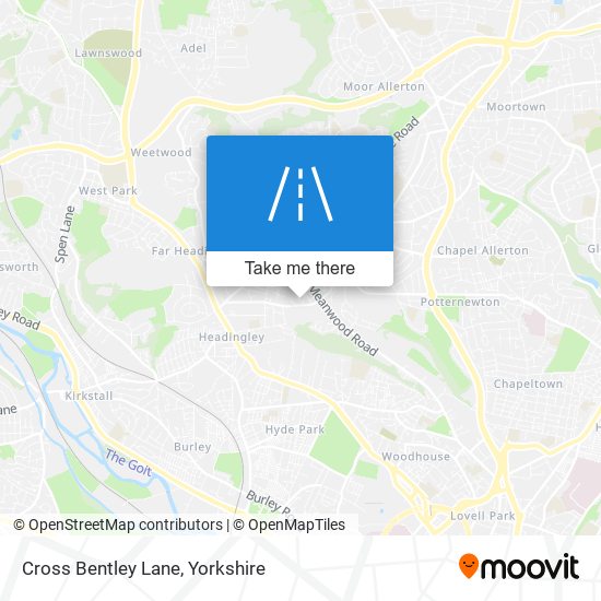 Cross Bentley Lane map