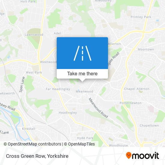 Cross Green Row map