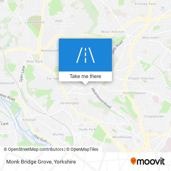 Monk Bridge Grove map