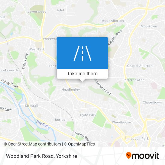 Woodland Park Road map
