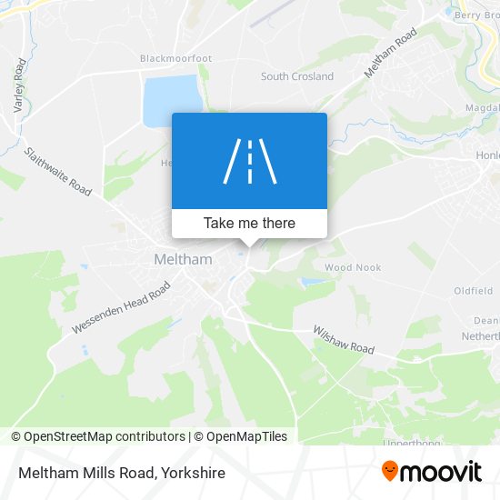 Meltham Mills Road map