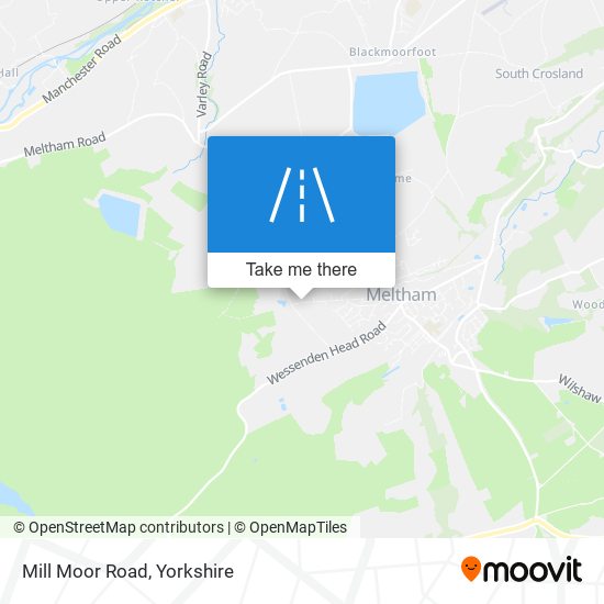 Mill Moor Road map