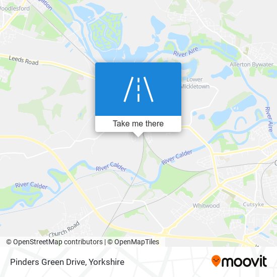 Pinders Green Drive map
