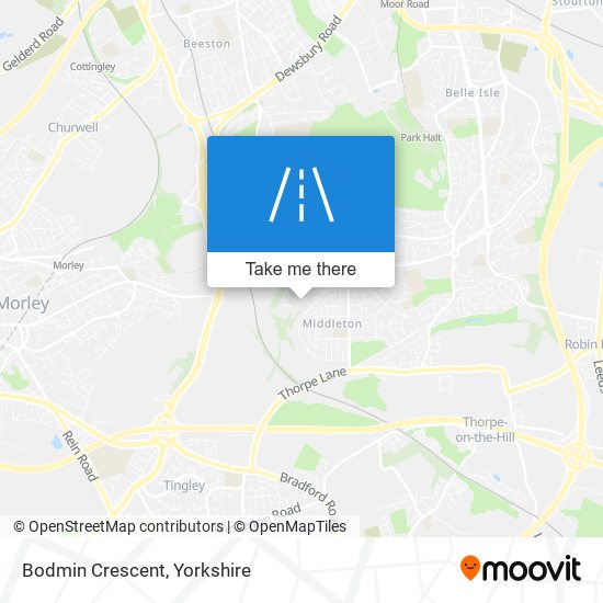 Bodmin Crescent map