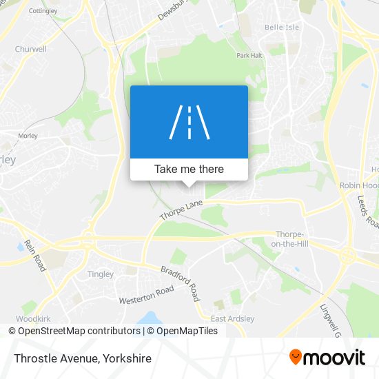 Throstle Avenue map