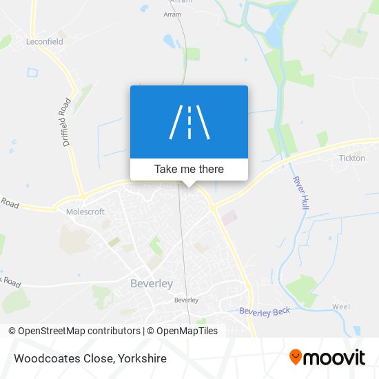 Woodcoates Close map