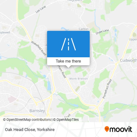 Oak Head Close map
