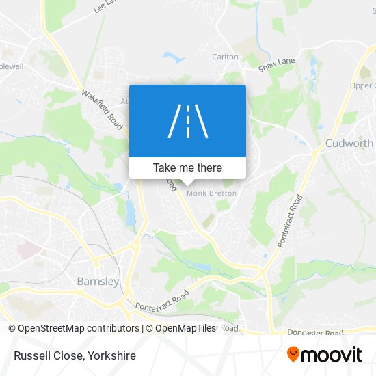 Russell Close map