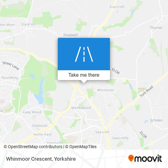 Whinmoor Crescent map