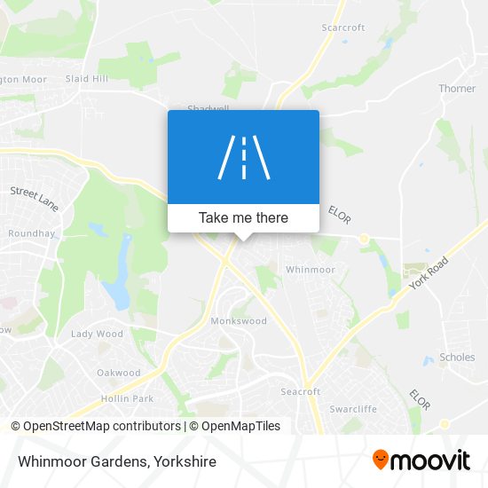 Whinmoor Gardens map