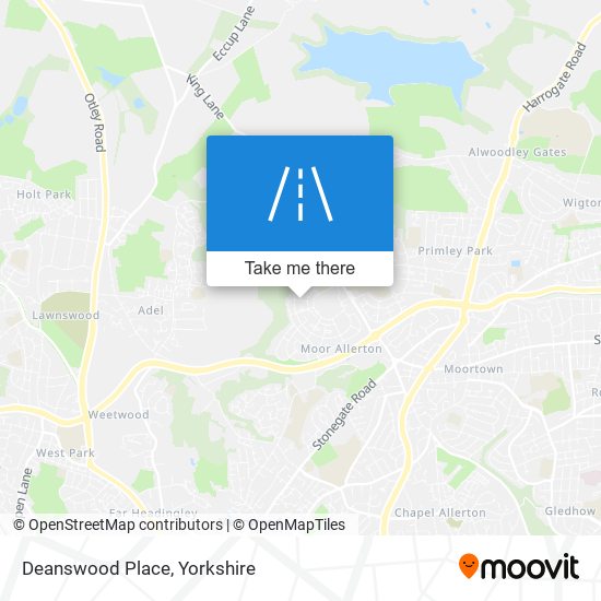 Deanswood Place map
