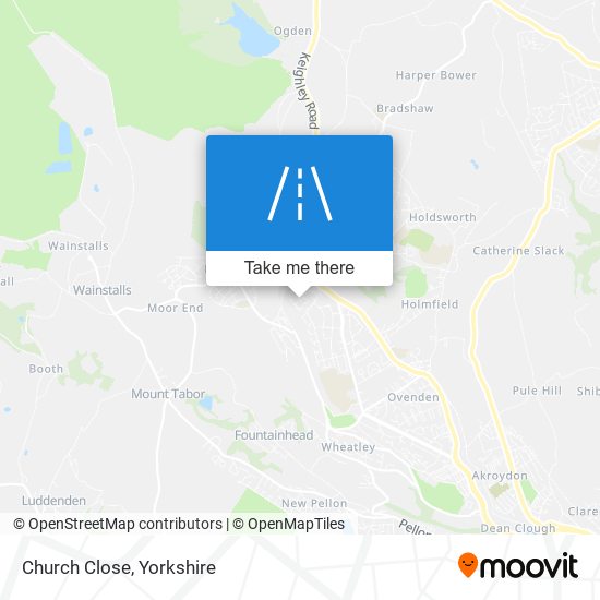 Church Close map