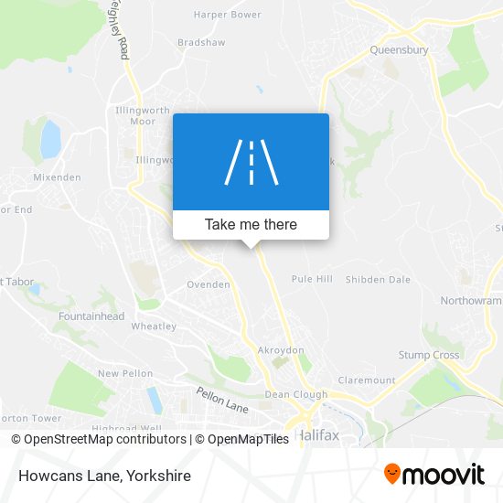 Howcans Lane map