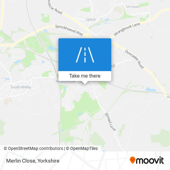 Merlin Close map
