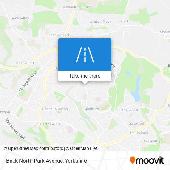 Back North Park Avenue map