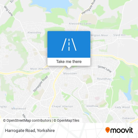 Harrogate Road map