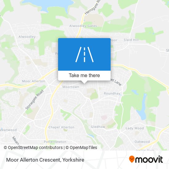 Moor Allerton Crescent map