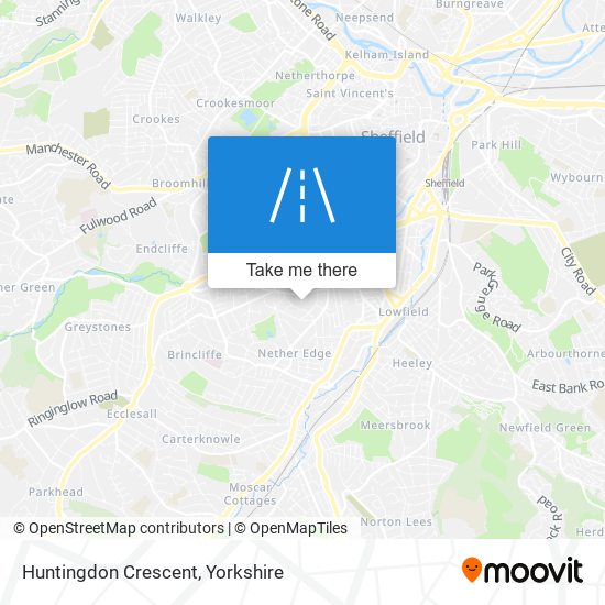 Huntingdon Crescent map