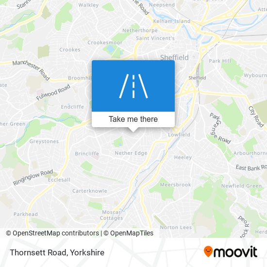 Thornsett Road map