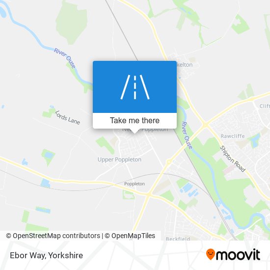 Ebor Way map