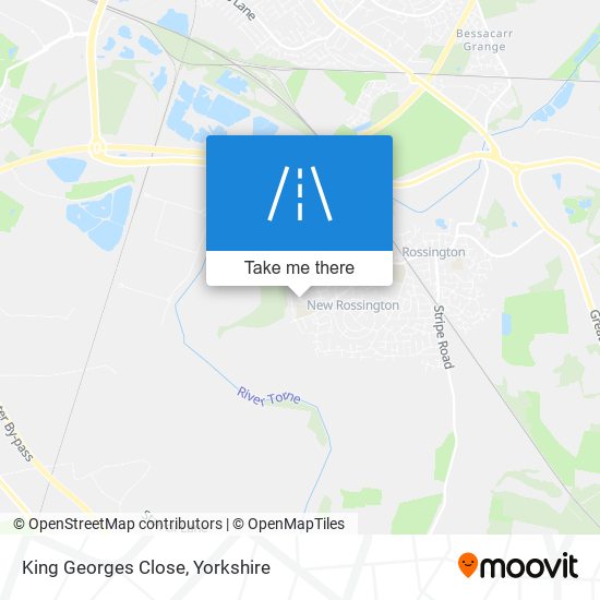 King Georges Close map