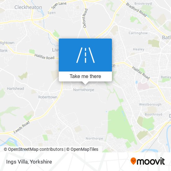 Ings Villa map