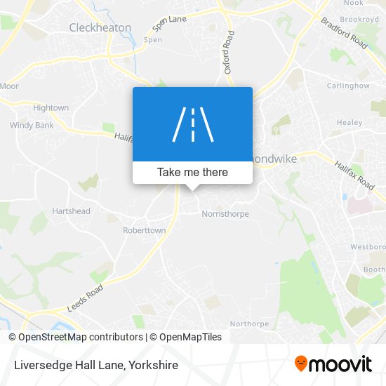 Liversedge Hall Lane map