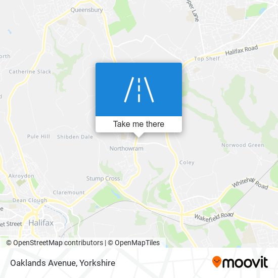 Oaklands Avenue map